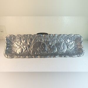 VTG Arthur Court 1990 Rabbit Serving Platter Tray Aluminum